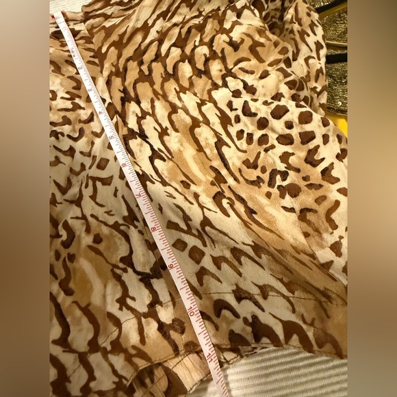 USINDO Animal Print Wide Leg Pants Boho Resort Lounge Trousers Made in Indonesia - Picture 10 of 12